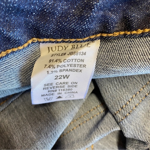 Judy Blue High Waisted Buttoned Skinny Jeans Button Fly Sz 22W - Picture 8 of 10